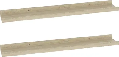 Produktbild von vidaXL Wandregale 2 Stk. Sonoma-Eiche 60 x 9 x 3 cm
