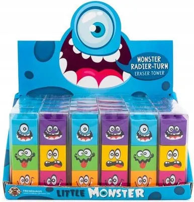 Produktbild von LITTLE MONSTER Radiergummiblöcke, 3er-Set Monster