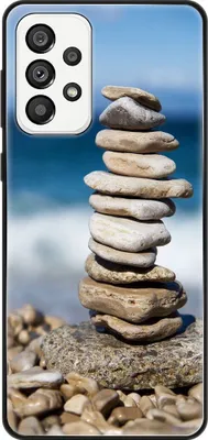 Produktbild von König Design Hülle kompatibel mit Samsung Galaxy A73 5G Kunststoff Soft Handyhülle - Handy Case Steine