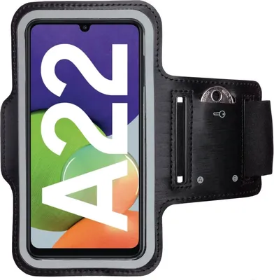 Imagen del producto de Funda deportiva para Samsung Galaxy A22 4G, ideal para hacer ejercicio, correr y llevar el teléfono en el brazo