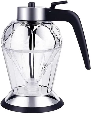 Glas Ölspender Flasche mit tropffreiem Honigspender und Ständer - Küchenwerkzeug für Öl, Sirupe und Saucen