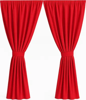 Produktbild von Gartenvorhang 2 Stück 155x200cm, Garten Vorhang Rot, wasserdichter Außenvorhang, Balkon Vorhang, Terrasse Vorhang, Außenvorhang