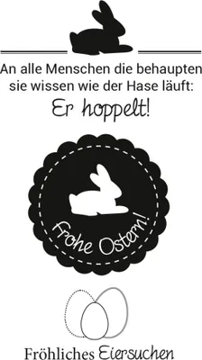 Produktbild von efco Clear Stamps Hase hoppelt 7.4 x 10.5 cm Stempel Set Basteln Scrapbooking