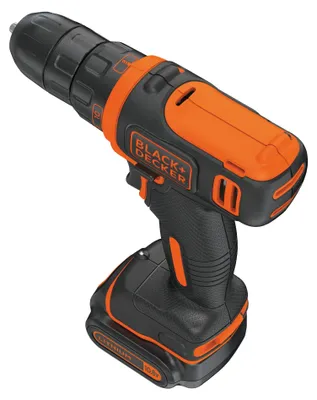 Produktbild von BLACK+DECKER Li-Ion Ultra-Kompakt-Bohrer BDCDD12-QW – Kleiner Akkuschrauber mit ergonomischem Softgriff & LED-Arbeitslicht für Bohr- und Schraubanwendungen – 1 x Akku-Bohrschrauber Li-Ion 10.8 V