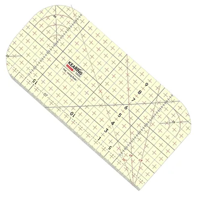 Produktbild von Bügellineal - Hitzebeständig - Zum präzisen Falten und Messen von Säumen - 10 x 20 cm