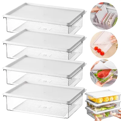 Obrázek produktu pro Omgoods – Sada 4 nádob na potraviny s víkem