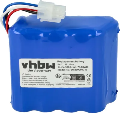 Produktbild von vhbw Akku kompatibel mit Narwal YJCC010, YJCC003, YJCC007, T10, YJCC001, J1, J2 Saugroboter (5200 mAh, 14,4 V, Li-Ion)