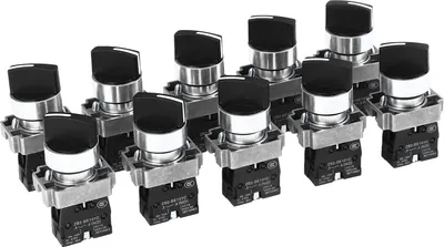 Image de 10Pcs Knob Switch Self Locking 2 Position 1 NO Rotary Selector Switch for Machine Control