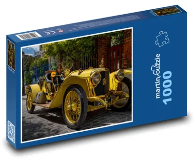 Obrázok produktu pre Puzzle 1000 Žlté historické auto na ulici - martinpuzzle