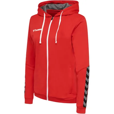 Image de Hummel Hmlauthentic Poly Zip Hoodie Woman - true red, Größe:XS