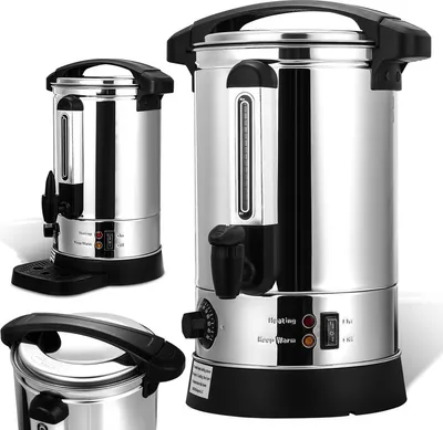 Obrázok produktu pre Výrobník vareného vína Yakimz 1500 W, dávkovač horúcich nápojov, 8 l, s odkvapkávacou miskou, výpustným kohútikom, termostatom a ochranou proti prehriatiu, nastavenie teploty od 30 do 110 °C