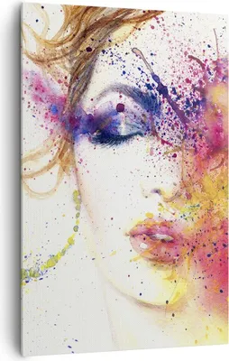 Produktbild von Bild auf Leinwand - Leinwandbild - Einteilig - Frau Abstraktion - 80x120cm - Wand Bild - Wanddeko - Wandbilder - Leinwanddruck - Wanddekoration - Leinwand bilder - Wandbild - PA80x120-3849