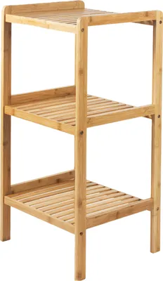 Produktbild von GreenBlue Bambus Regal Badezimmerschrank 37x33x78cm 3 Einlegeböden Badezimmer-Bambus-Regal 3 Regale