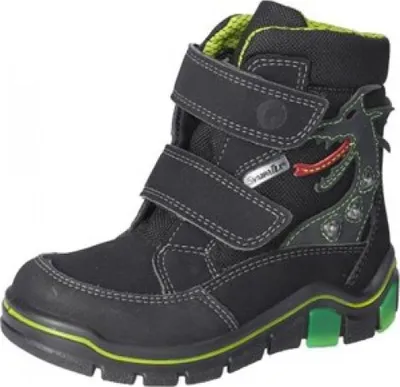 Produktbild von RICOSTA Boots GRISU von PEPINO cooler Drache mit Blinklicht HighTech/Textil Klettverschluss Warmfutter Jungen Schwarz Drachen Größe 33