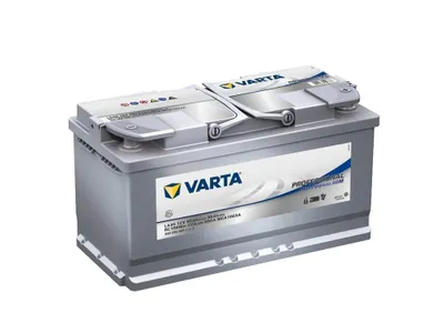 A VARTA Professional AGM battery is shown against a white background.