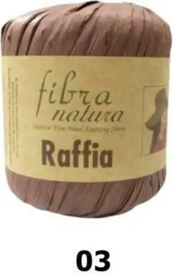 Produktbild von Strickfein Himalaya Fibra Natura Raffia Strickgarn %100 Zellulose Rayon Naturgarn Häkeln 40gr 116-03 Rotbraun