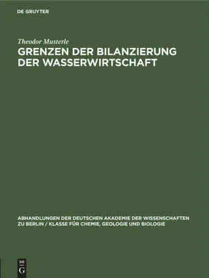 Produktbild von Grenzen der Bilanzierung der Wasserwirtschaft