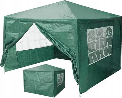 Obrázok produktu pre Záhradný komerčný pavilónový stan, 3x3 m, 4 steny, zelený, MultiGarden