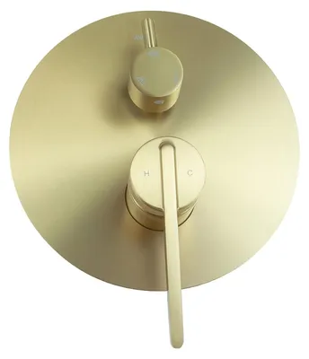 Produktbild von Avapax | Dusch- Und Badewannenarmatur - Gebürstetes Gold - Dreifunktional - Messing - Keramikkartusche 35 Mm