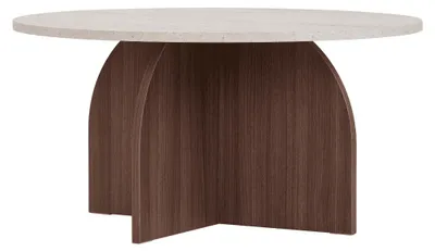 Imagen del producto de Calicosy - Mesa de centro con tablero redondo D80 cm - CLOVER