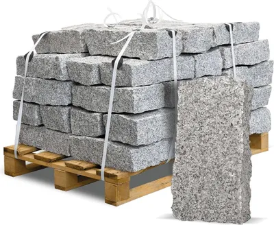 Produktbild von Galamio Granit Randsteine 40*20*15 » gebrochen « 1000kg Palette