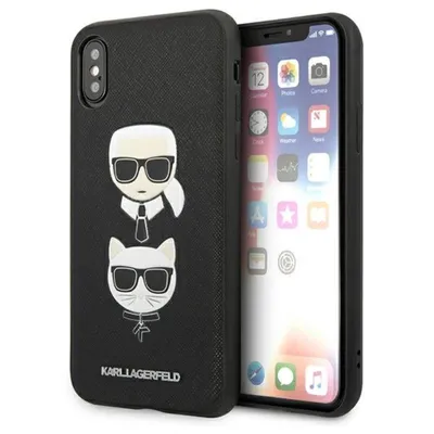 Immagine prodotto di Karl Lagerfeld Klhci65Sakickcbk Iphonexs Max Czarny/Black Hardcase Saffiano Karl&Choupette Head