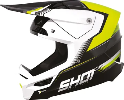 Immagine prodotto di Casco motocross Shot Furious Tracer per bambini, bianco/nero/giallo, S (49/50)