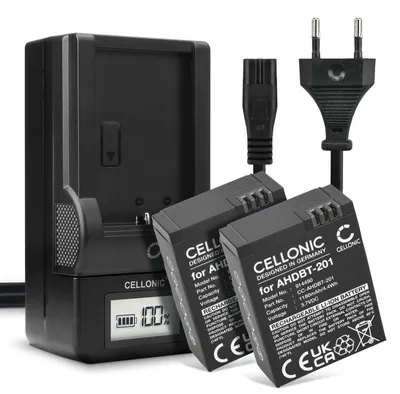 Image de CELLONIC 2x Batterie compatible avec GoPro Hero 3, 3plus, AHDBT-201