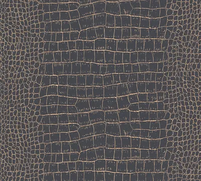 Produktbild von A.S. Création Tapete in Kroko Optik Trendwall Vliestapete gold schwarz 10,05 m x 0,53 m