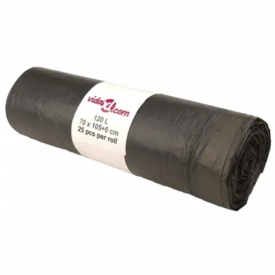 Immagine prodotto di vidaXL Fodere per cestini con coulisse 250 pz. nero 120 L