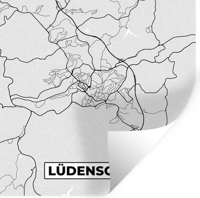 Produktbild von MuchoWow® Wandtattoo Wandsticker Wandaufkleber Deutschland - Karte - Lüdenscheid - Karte - Stadtplan 100x100 cm Selbstklebend und Repositionierbar - Wierderverwendbar - Selbstklebend