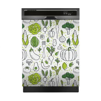 Produktbild von Aufkleber sticker 60x70 cm Dekorative folie Spülmaschine - Frisches Gemüse