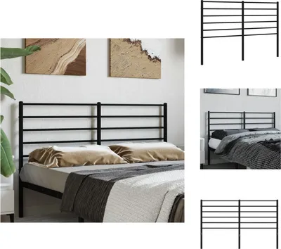 Produktbild von vidaXL Kopfteil Metall Schwarz 120 cm - Kopf- & Fußenden