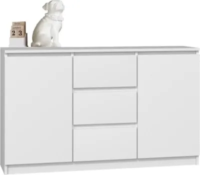 Zdjęcie produktu dla BDW, komoda z szufladami, 120×97 cm, COCO, 2D4SZ, biały 2d3sz