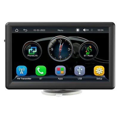 Produktbild von ZELURXX Tragbarer kabelloser CarPlay MP5-Player mit Bluetooth 5.1, Android Auto, Rückfahrkamera-Unterstützung, 7" Touchscreen