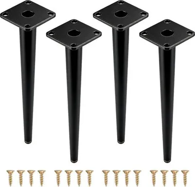 Produktbild von Tischbeine 40cm - Metall Design - schwarz - ideal für Möbel - ShopFlot