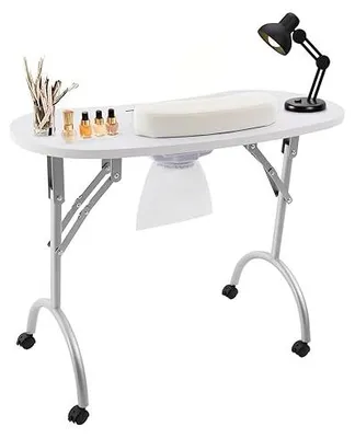 Produktbild von Maniküretisch Tisch mit Ventilator 5.5W Tragbaresmanikürtisch Tragbarer Nageltisch mit Staubsaugerbeutel Mobile Faltbar Absaugung Maniküretisch für Nagelstudios, Nagelpflege