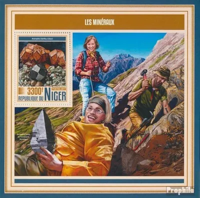 Produktbild von Briefmarken Niger 2017 Mi Block 749 (kompl. Ausg.) postfrisch Mineralien