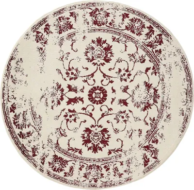 Immagine prodotto di benuta tappeto vintage soggiorno Suki Crema/Rosso ø 160 cm rotondo tappeto soggiorno camera da letto morbido orientale