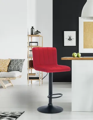 Produktbild von Barhocker Jamie Samt rot