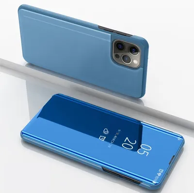 Produktbild von König Design Hülle kompatibel mit Apple iPhone 15 Pro Kunstleder Handyhülle - Handy Case Blau