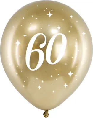 Image de Ballon Ø30cm "Happy Birthday" Or | 6 pcs. #60