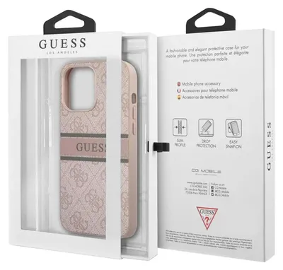 Produktbild von Guess, Schutzhülle für Apple iPhone 12 / 12 Pro Stripe, Rosa