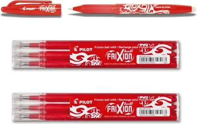Produktbild von 1 Pilot Frixion Ball rot + 6 Ersatzminen 0.7 rot