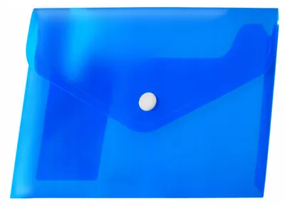 Produktbild von Tetis Kunststoff-Dokumentenhülle A4 mit Schnappverschluss blau