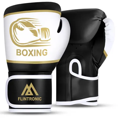 Productafbeelding van Bokshandschoenen voor kinderen, 6 oz, zwart, geschikt voor kickboksen en Muay Thai