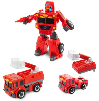 Produktbild von Transformierbarer Roboter Feuerwehrauto Lastwagen LKW Spielzeugauto