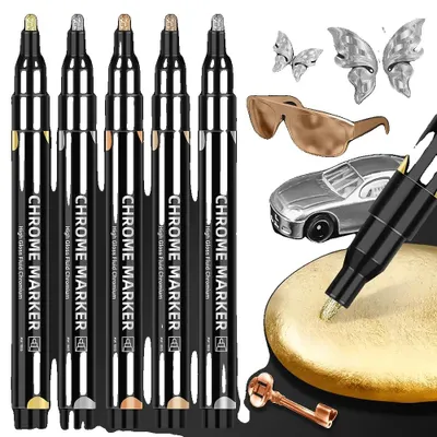 Immagine prodotto di Marcatore artistico, superficie riflettente, compatibile con diverse superfici, miscela di 5 colori