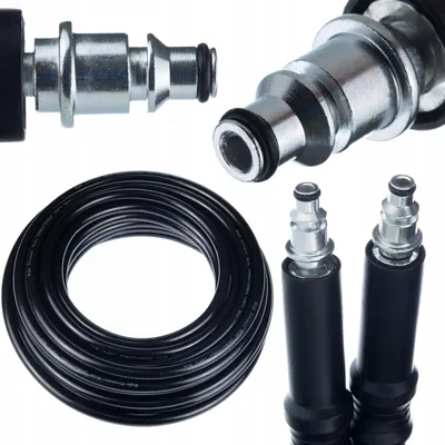 Zdjęcie produktu dla PowerJet VARIO 8M ClickConnect – Pistolet z dyszą regulowaną do myjek Bosch / AR / Black&Decker / Michelin | Wąż 8 m | Szybkozłącze Quick Connect