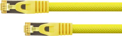 Produktbild von Python Patchkabel m. Cat.7 Rohkabel Nylongefl. gelb 25m